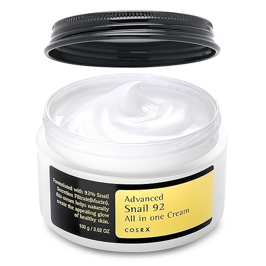 COSRX Advanced Snail 92% All in One Cream | Schneckenschleim Creme mit Hyaluron | Anti Pickel Anti Falten Gesichtscreme | für trockene und empfindliche Haut | Korean Skincare